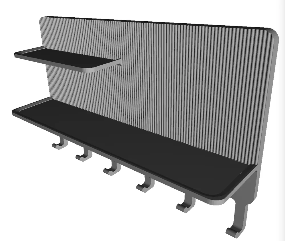 Stylish Entryway Shelf & Key Rack - Free 3D Print Model - MakerWorld