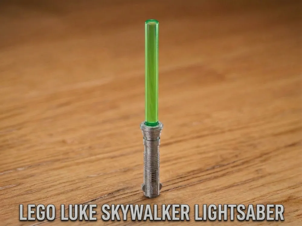 Modelo para impresión 3D: L E G O luke skywalker lightsaber HILT 1and3 color. Referencia del modelo original.