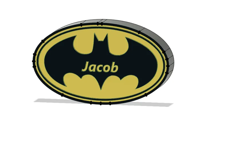 Batman Lightbox with Jacob in middle