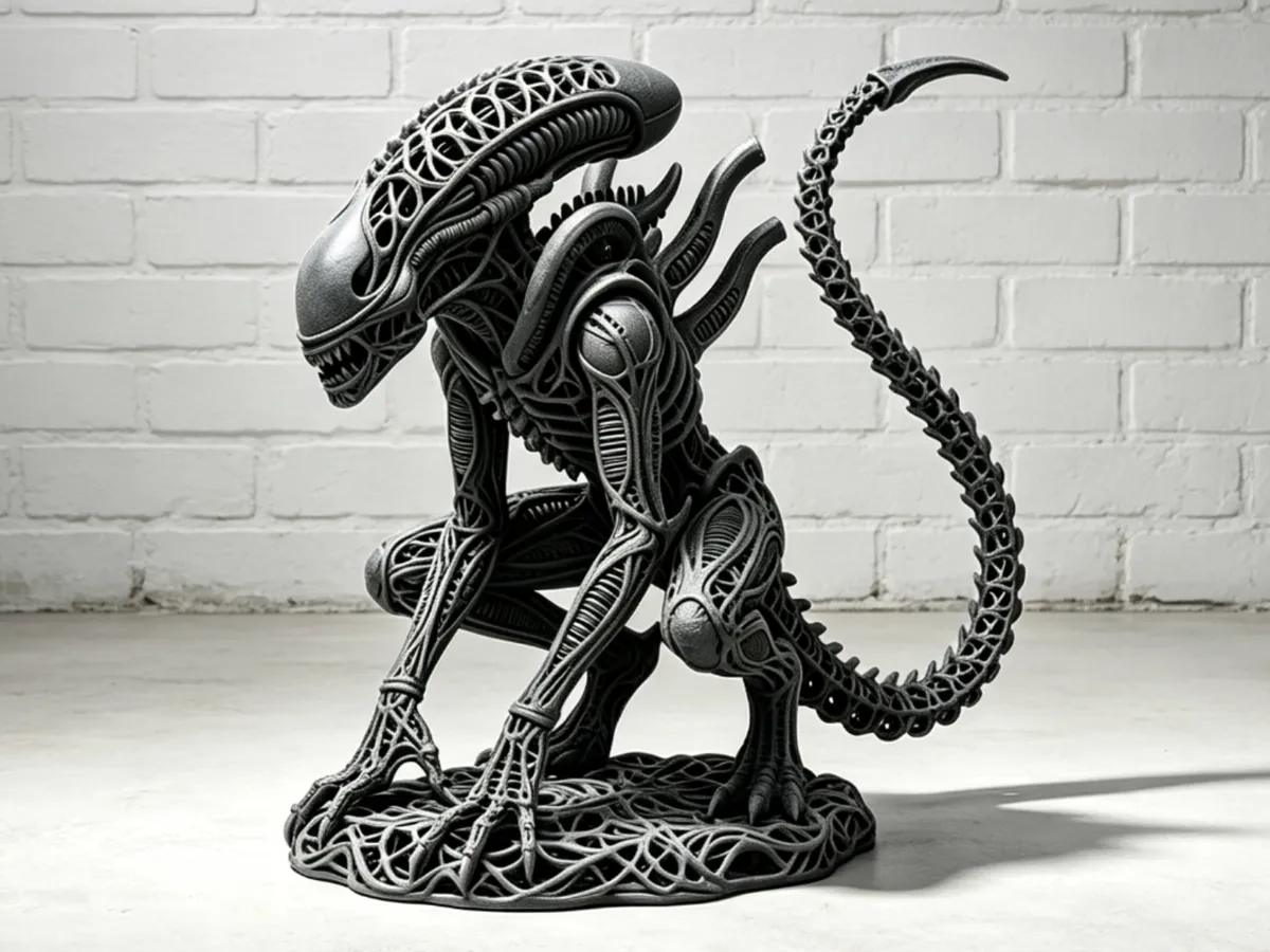 Xenomorph: Intricate Hollow Line-Sculpted Art - Free 3D Print Model ...