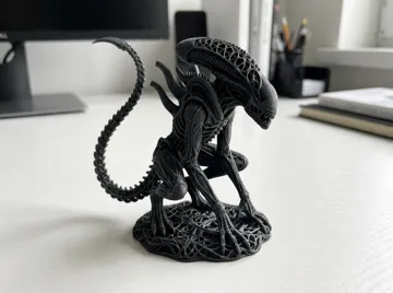 Modelo para impresión 3D: Xenomorph: Intricate Hollow Line-Sculpted Art — vista de referencia 3