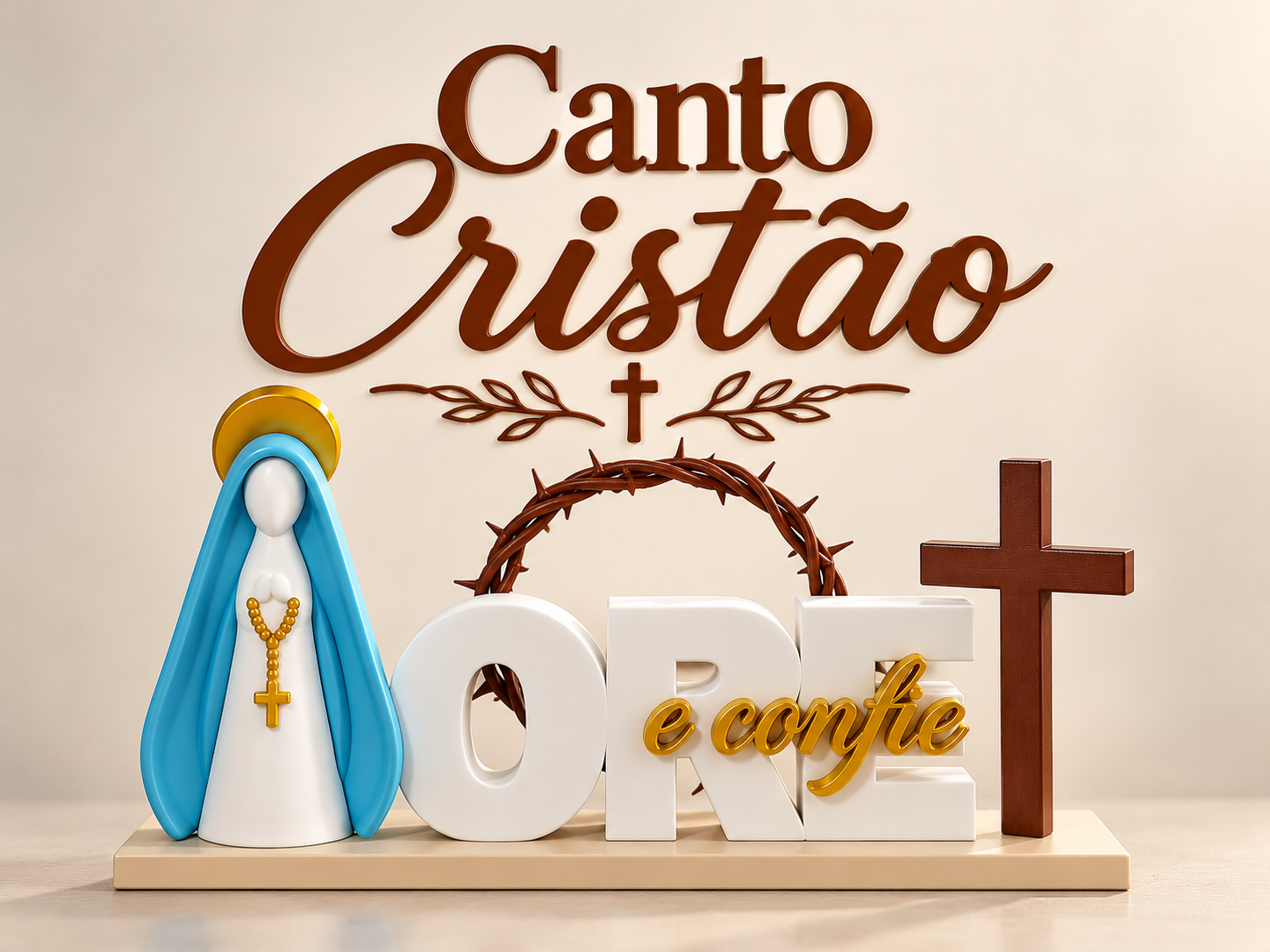 Canto Cristão – Ore e Confie | Decoração Religiosa - 1