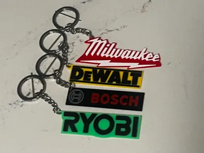 Variety Pack Tool Brand Keychains
