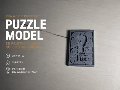 FIFA World Cup 2026 Trophy Puzzle (15 Pieces)