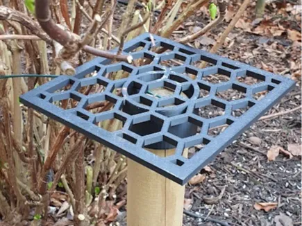 Support for bluestone bird feeder stone