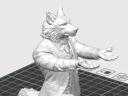 elegant wolf pen holder
