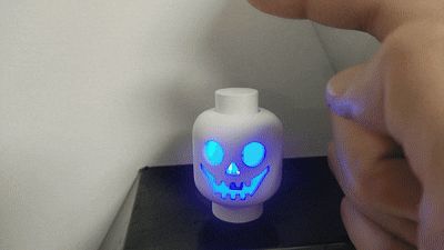 积木骷髅按压磁控氛围灯