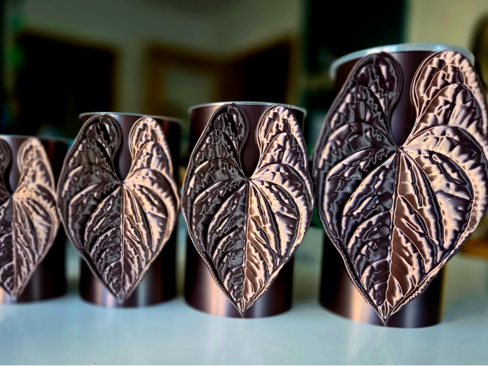 Anthurium Luxurians self watering pot