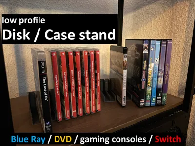 Simple Disk/Case Stand (Blueray, DVD, Consoles)