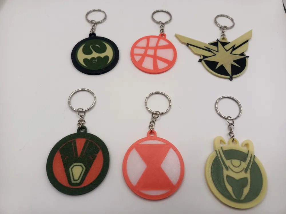 Marvel Mystic Heroes Keychain set - Free 3D Print Model - MakerWorld