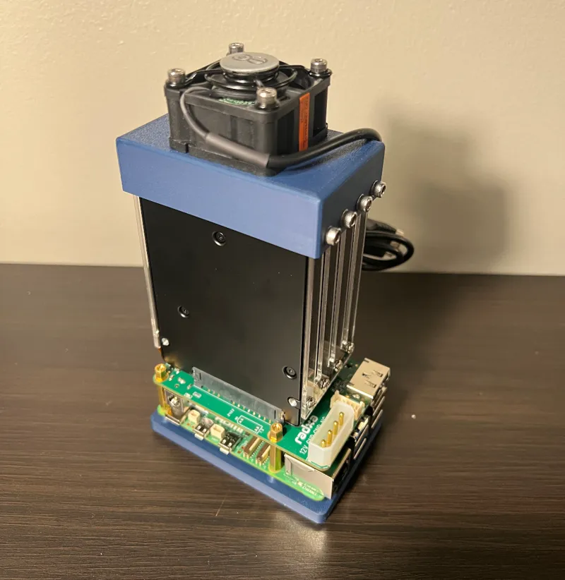Raspberry Pi 5 Raxda Sata NAS Cooler w/ Base Stand
