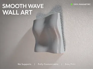 Parametric Smooth Wave Wall Art (Customizable)