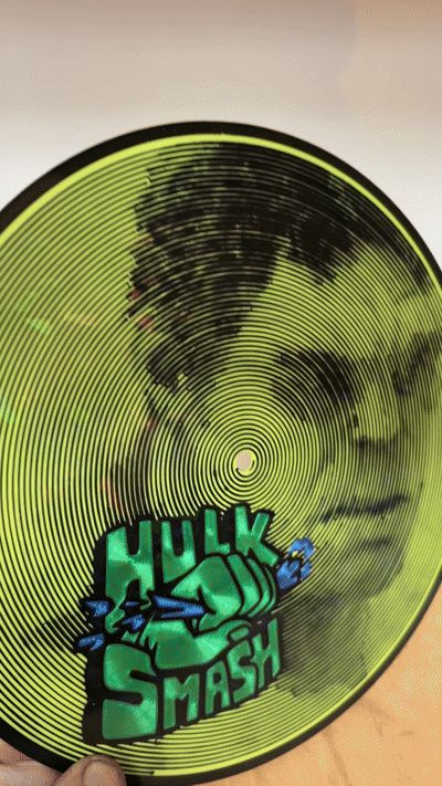 Vinyl Optical Illusion HULK
