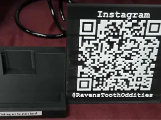 QR Code Stand W/ Business Card Holder