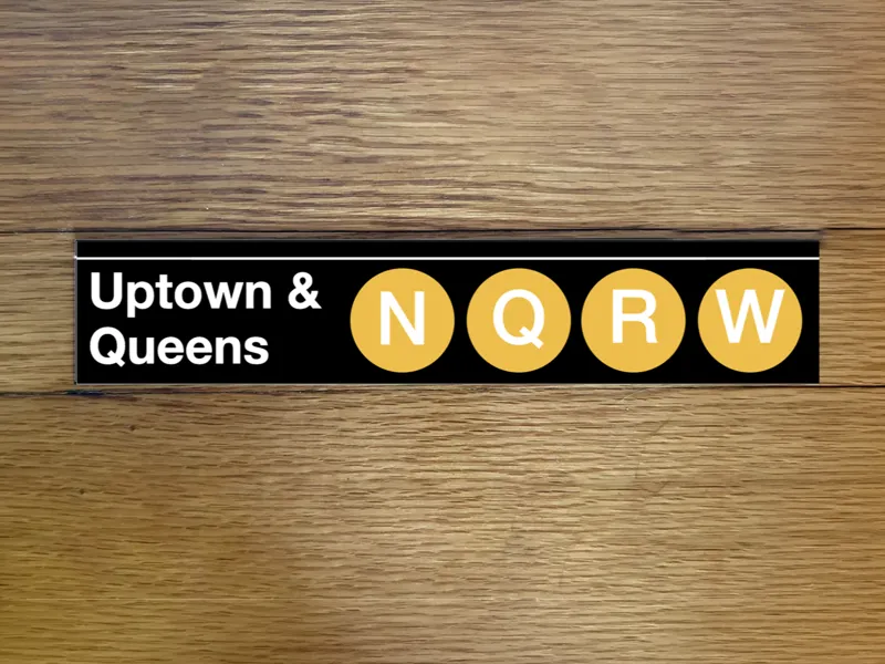 New York City Subway Uptown & Queens N Q R W Lines