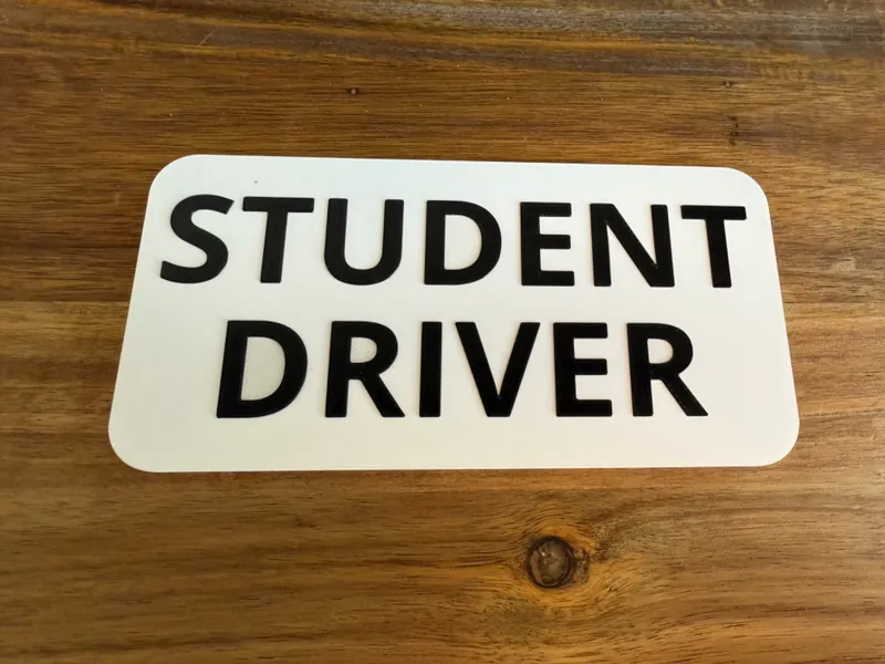 Student Driver Car Magnet A1 Mini