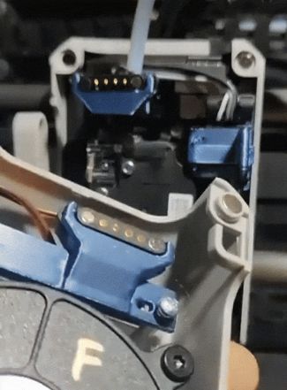 P1S fan cover quick disconnect magnetic pogo pins