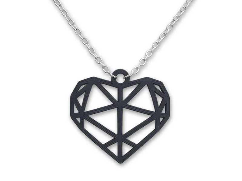 Geometric Heart Pendant