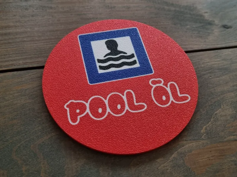 Pool öl drink coaster