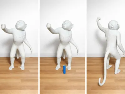 standing monkey lamp
