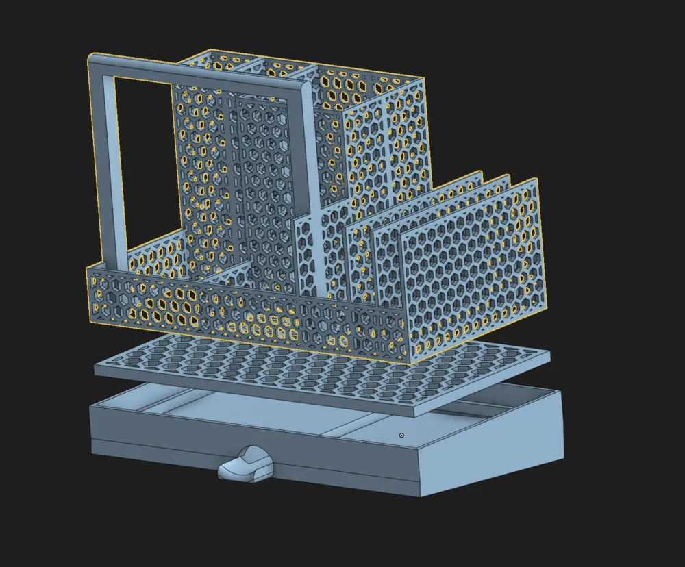 Kitchen Sink Rack 3d Model Kitchen sink rack for brushes, cloths and sponges - Free 3D Print Model ...