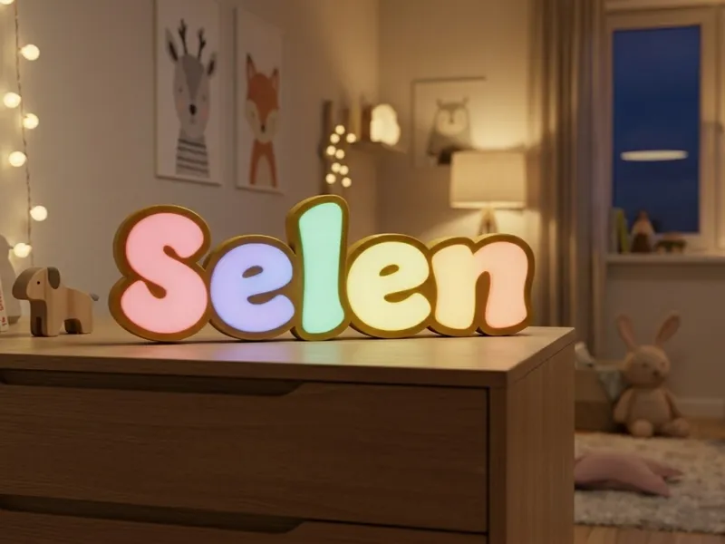 Namenlampe Selen | LED Lampe fürs Kinderzimmer