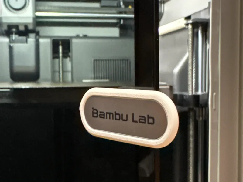 Custom Glass Door Handle Cover for Bambu Lab P2S