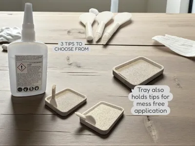 Precision Glue / Resin Applicator Tips With Tray