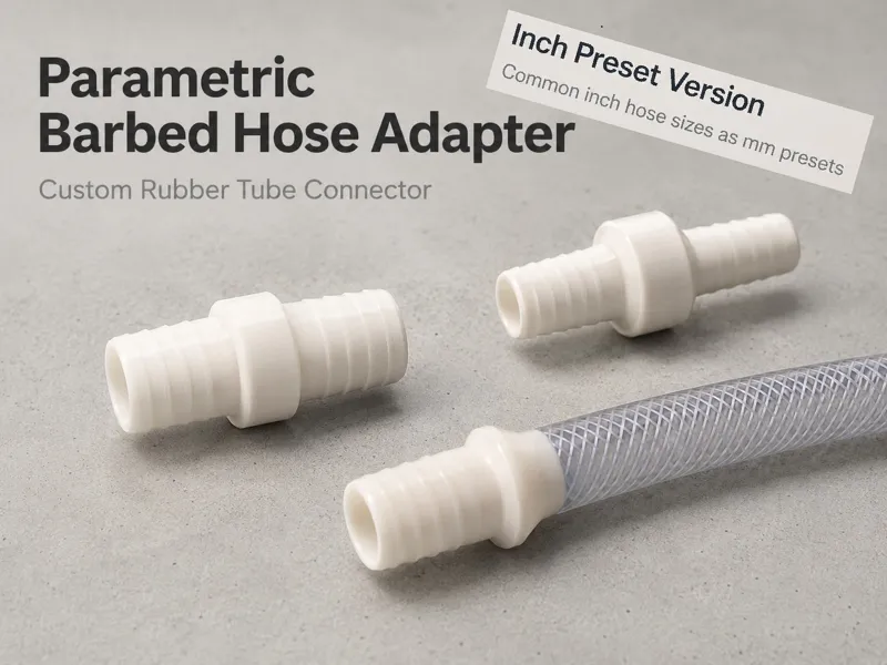 Parametric Barbed Hose Adapter – Inch Preset Vers.