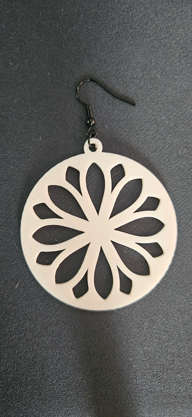 Flower Burst Hoop Earring view 3