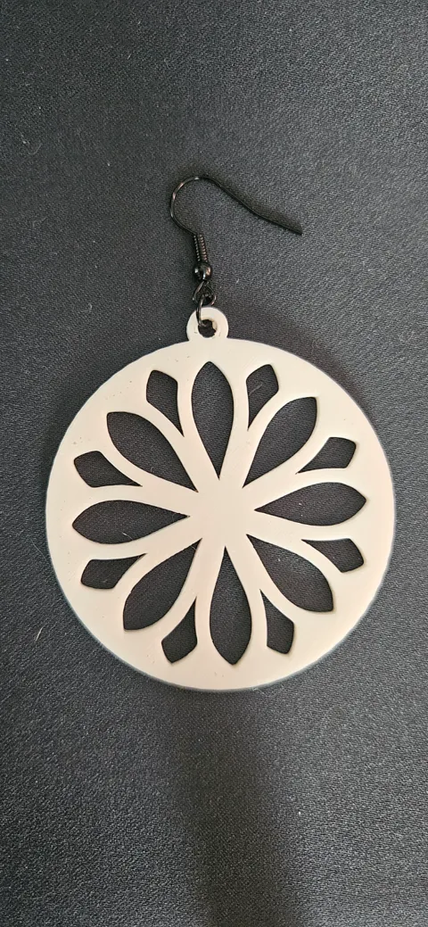 Flower Burst Hoop Earring view 3