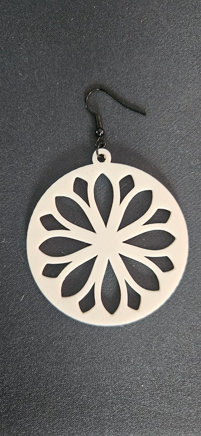 Flower Burst Hoop Earring view 2
