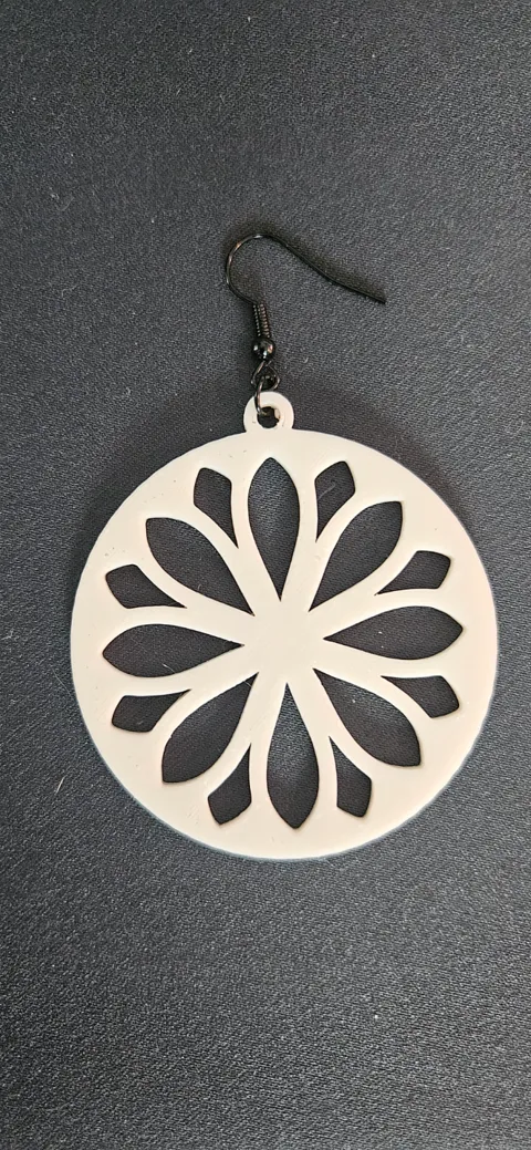 Flower Burst Hoop Earring view 2