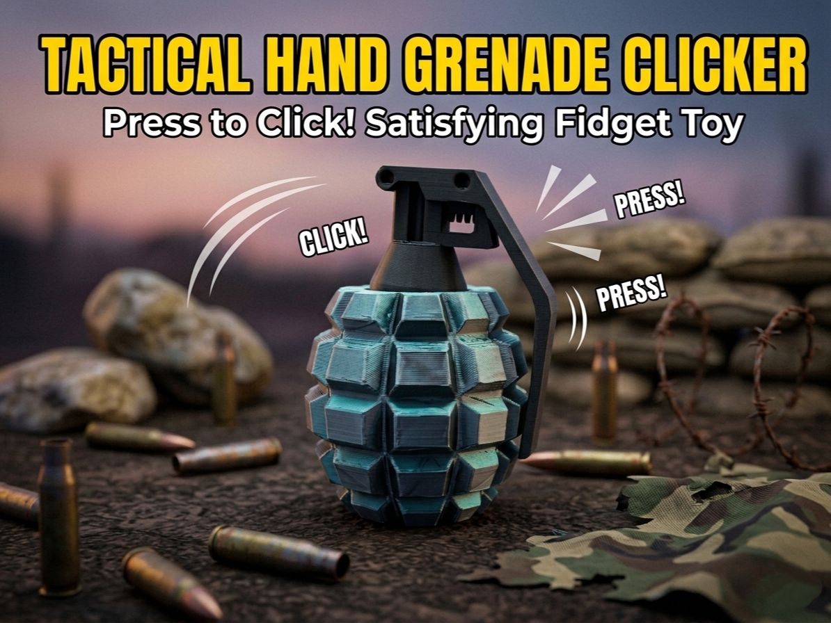 HAND GRENADE FIDGET CLICKER