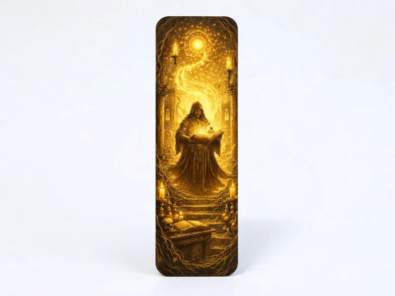 Ancient Wizard Themed Bookmark - HueForge