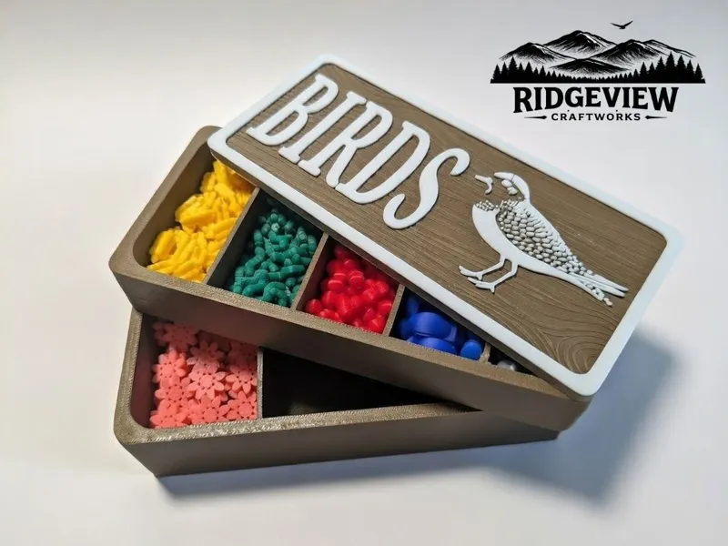 Wingspan Bird Food Token Holder & Pieces