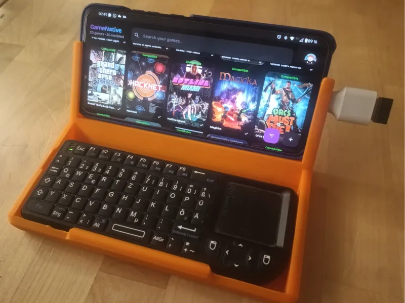 keyboard case for Moto Edge 50 neo + Rii mini X1