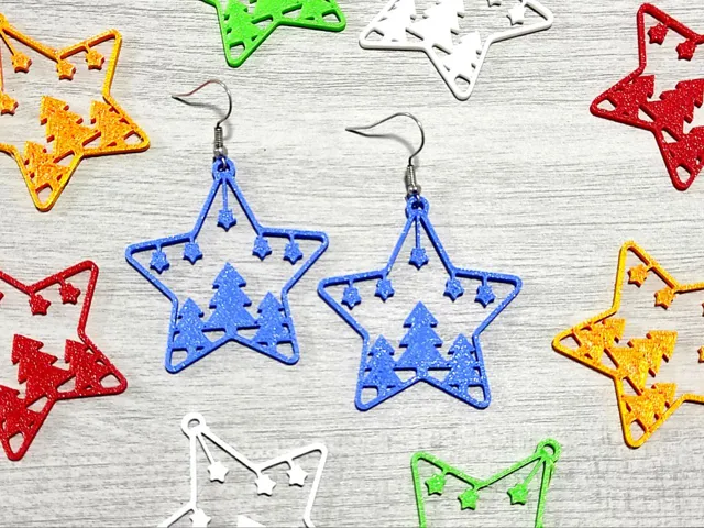 Christmas Starry Forest Earrings