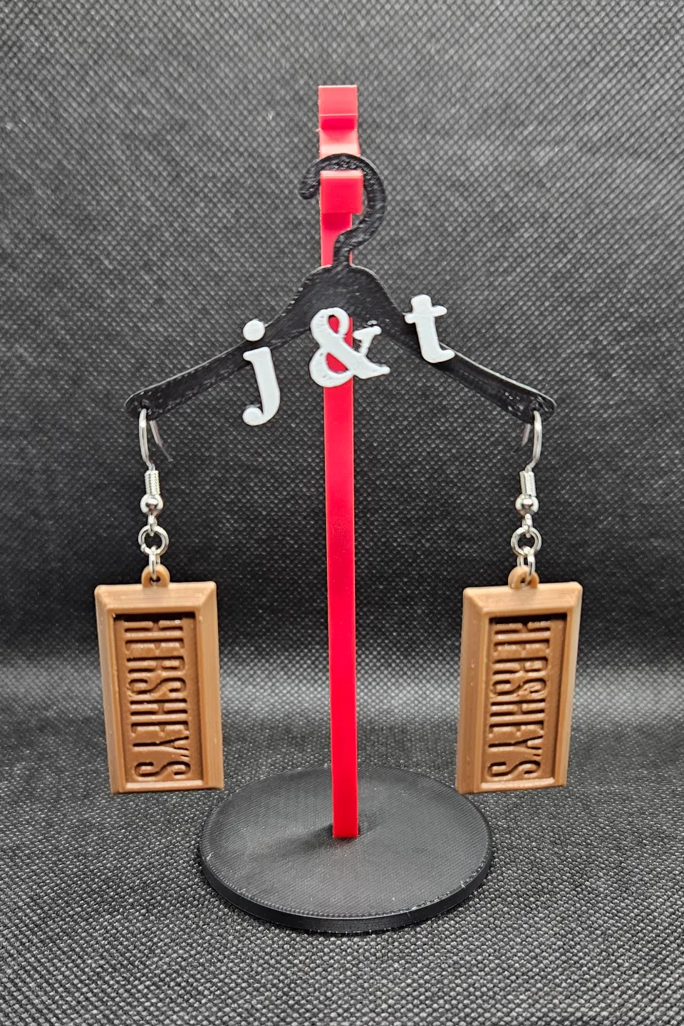 Hershey chocolate earrings view 2