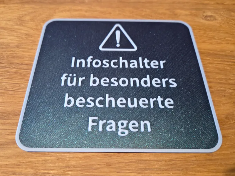 Schild Infoschalter witzig