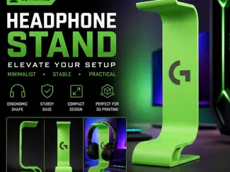 Headphone Stand Logi Logitech Big "G" _ Hejnik3D
