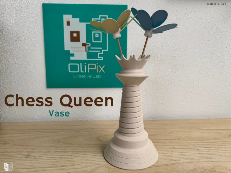 Chess Queen Vase