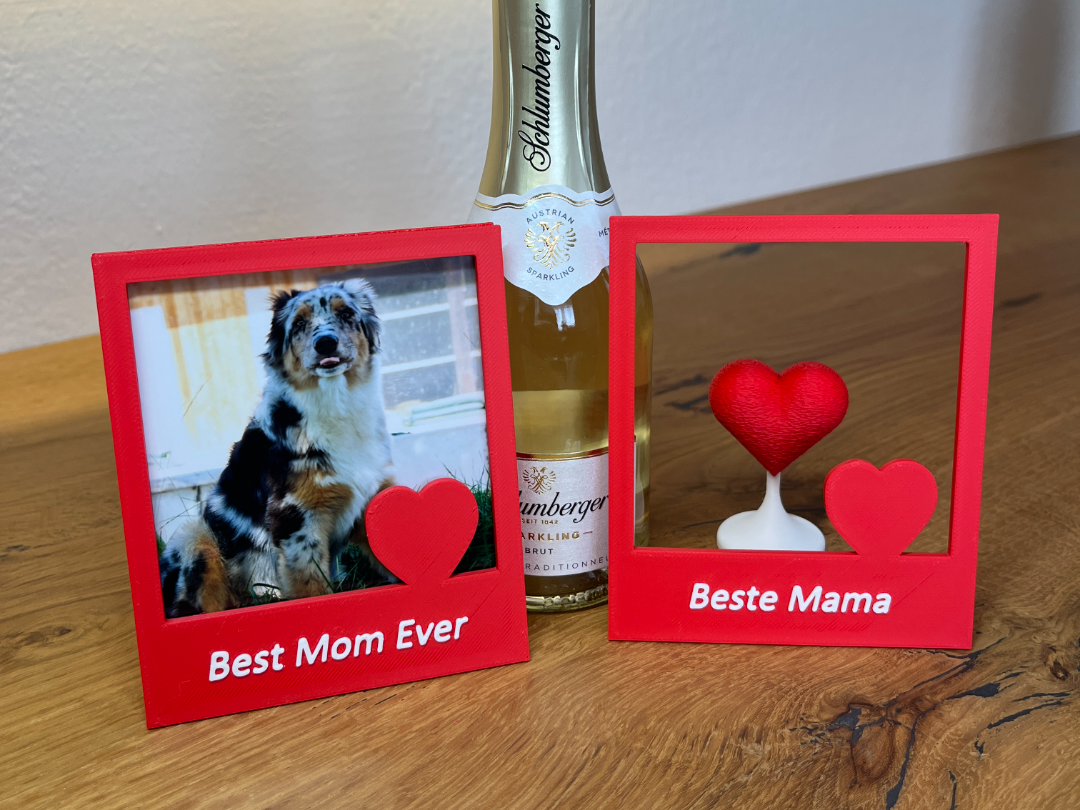 Polaroid-Fotorahmen Muttertag mit Herz 