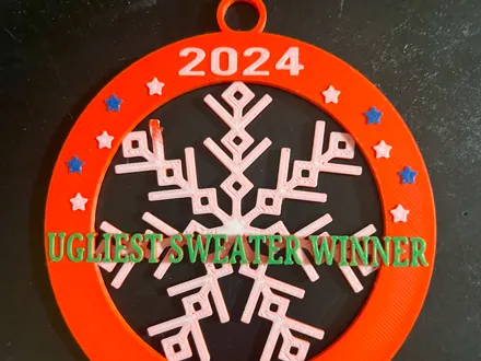 Ugly Ugliest sweater Medal ornament