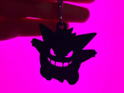 Gengar Silhouette Keychain