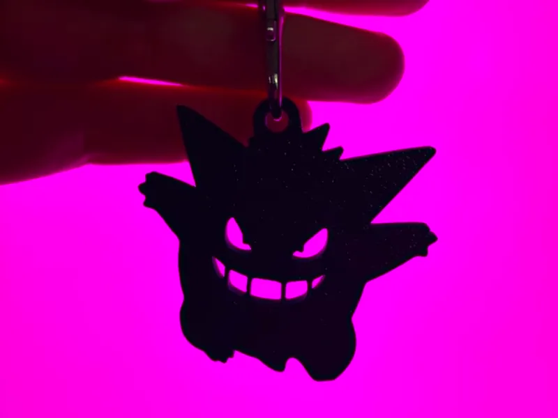 Gengar Silhouette Keychain