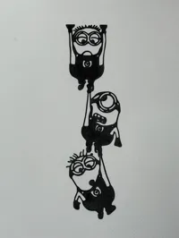 Silhouette suspendue Minion, déco murale — photo 3
