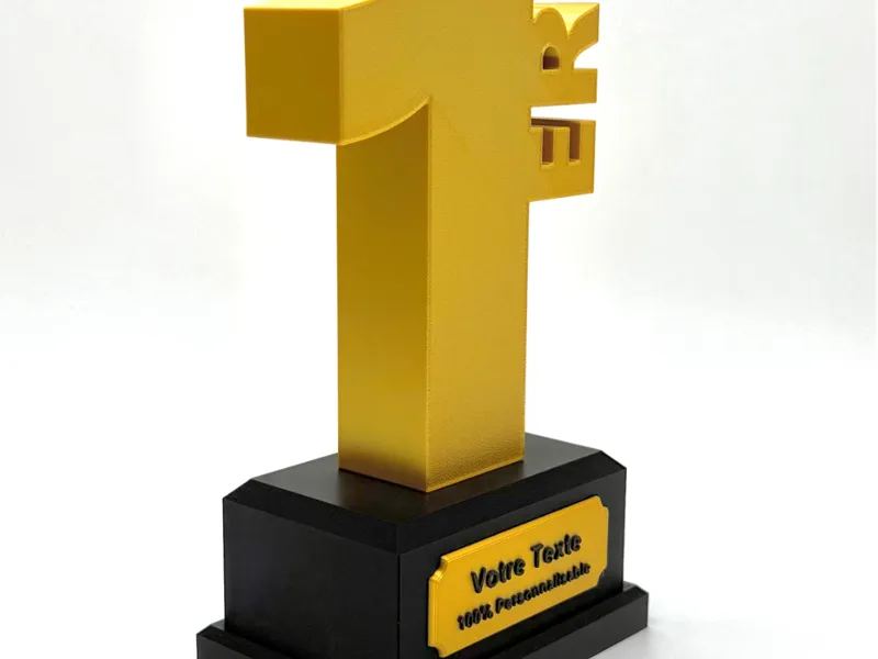 Trophée numéro 1 1OO% personnalisable