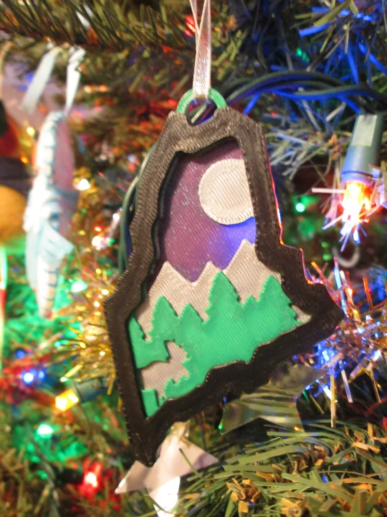 Maine Layered Ornament
