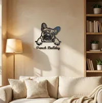 Décoration murale silhouette bouledogue français — photo 2
